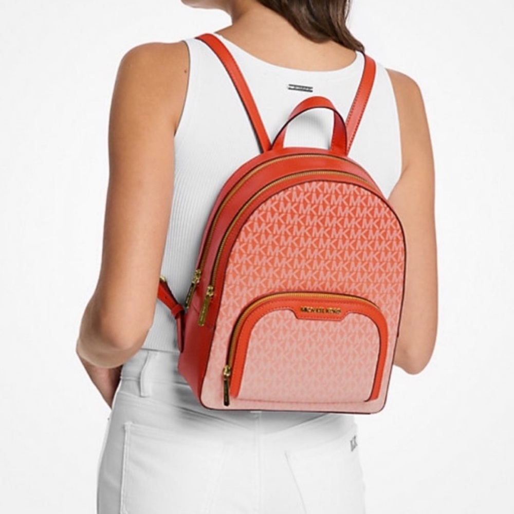 Michael Kors Tangerine Logo Backpack